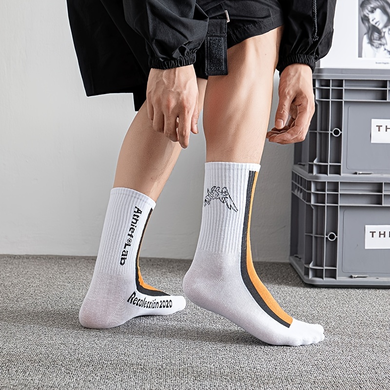 soytemiz Unisex 4 Pack Black-White Striped Sports Socks Perfumed Cotton at   Women's Clothing store