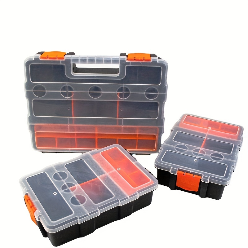 1pc Diy Parts Storage Box Tool Clear Screw Parts Box Plastic