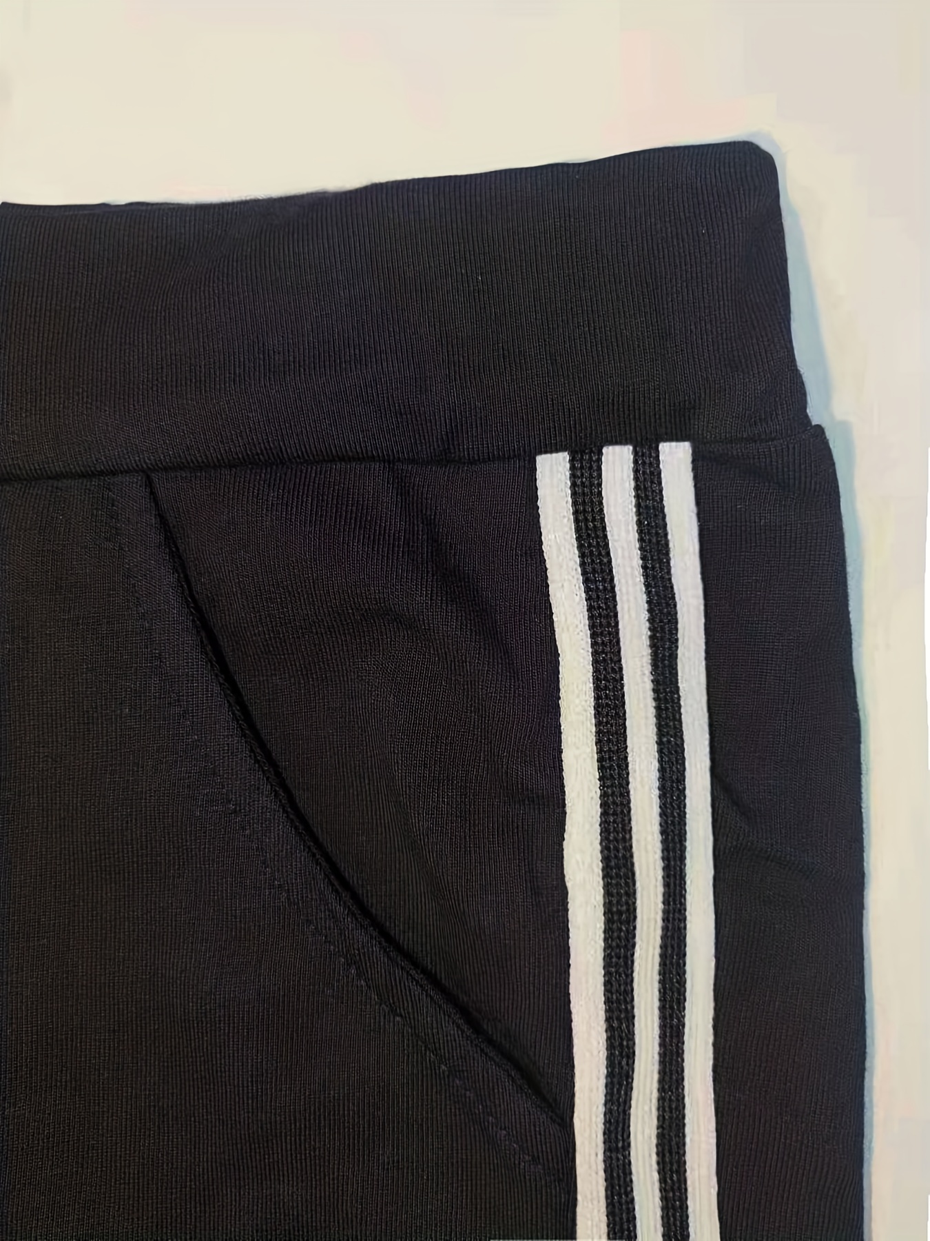 Girls Striped Taping Capris for Summer