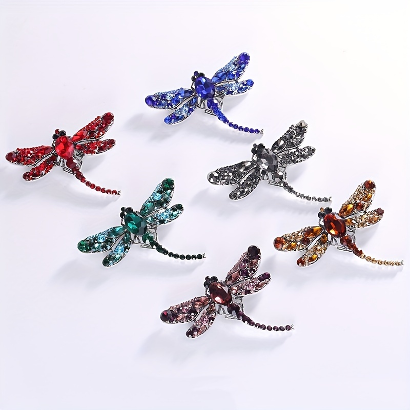 Insect Dragonfly Rhinestone Brooch for Clothing