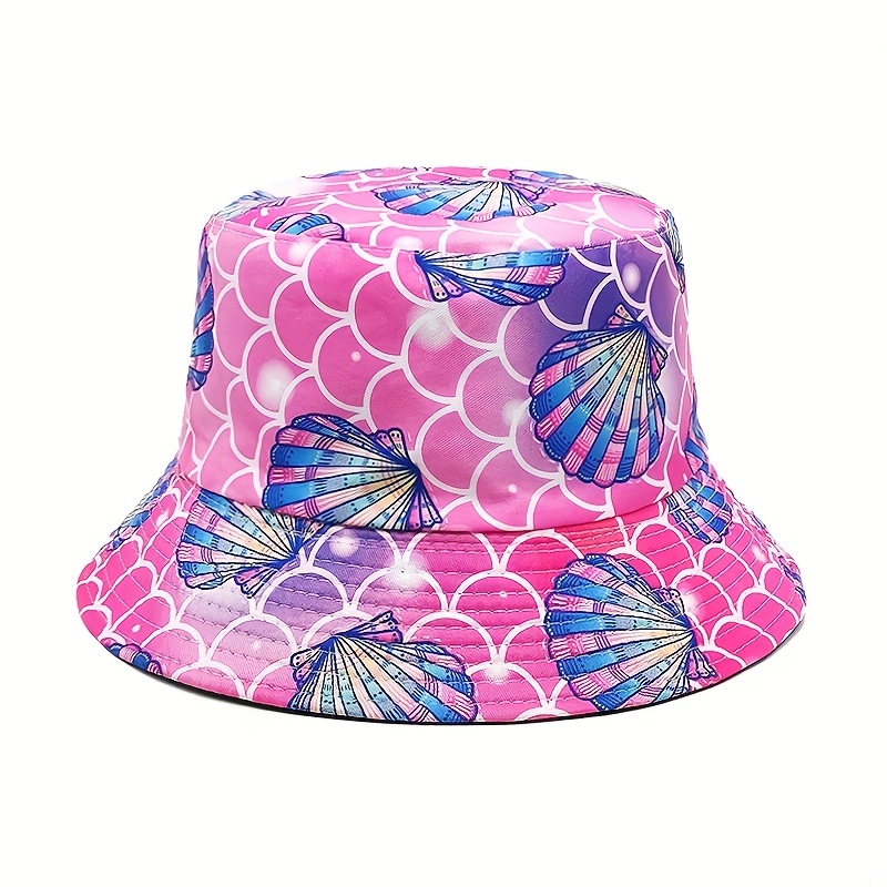 New Shell Print Fisherman Hat Mens Spring And Summer Double Sided Outdoor  Casual Sunshade Hat Beach Basin Hat, Today's Best Daily Deals