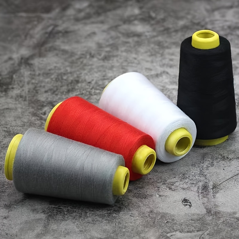  TEHAUX 3000 White Thread for Sewing Machine 100%Cotton Thread  Black and White Machine Embroidery White Sewing Thread White Embroidery  Thread Serger Thread Thick Line Single Needle Child