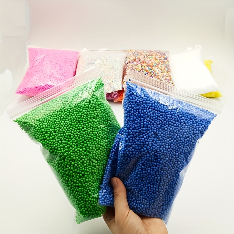 250g White Polystyrene Styrofoam Balls Slime Small Tiny Foam Beads For  Filler Bottle DIY Snow Mud