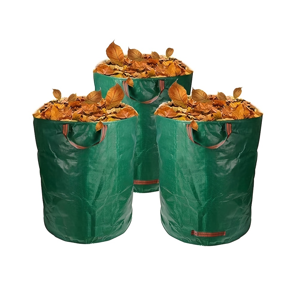 Compost Bin Bag Large 34 Gallon Reusable Yard Waste Bag Lawn Bag Heavy Duty  Garden Bag Composting Bag Garbage Can With Zipper Lid And Handles For  Loading Leaf Trash - Temu