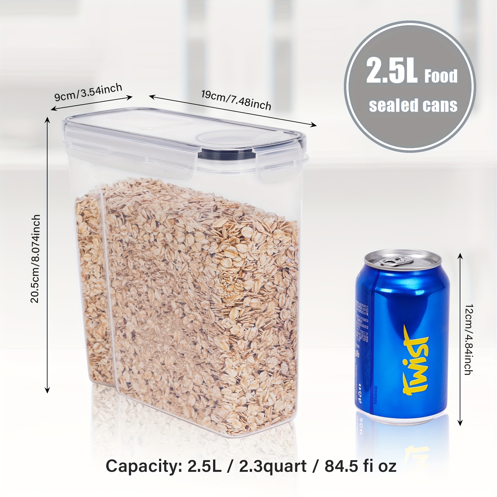 Food Storage Container 4L/135.2oz - White