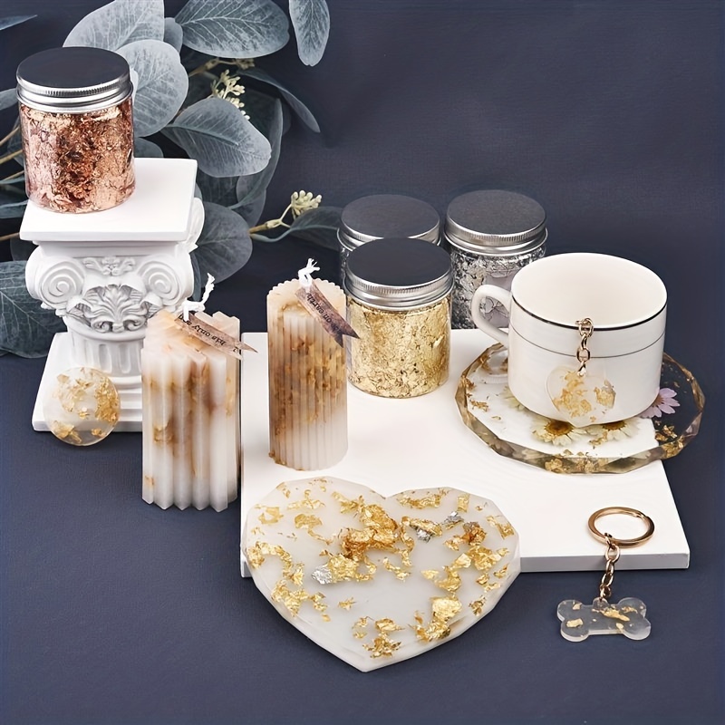 Golden Leaf Foil Flakes Sequins for DIY Resin Art