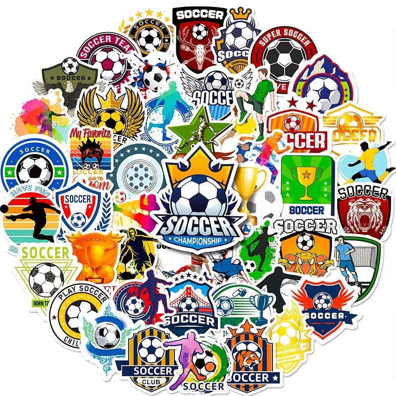 World Cup Qatar 2022 Soccer Stickers, 50pcs Soccer Sports Stickers for  Football Fans Waterproof Decals Stickers