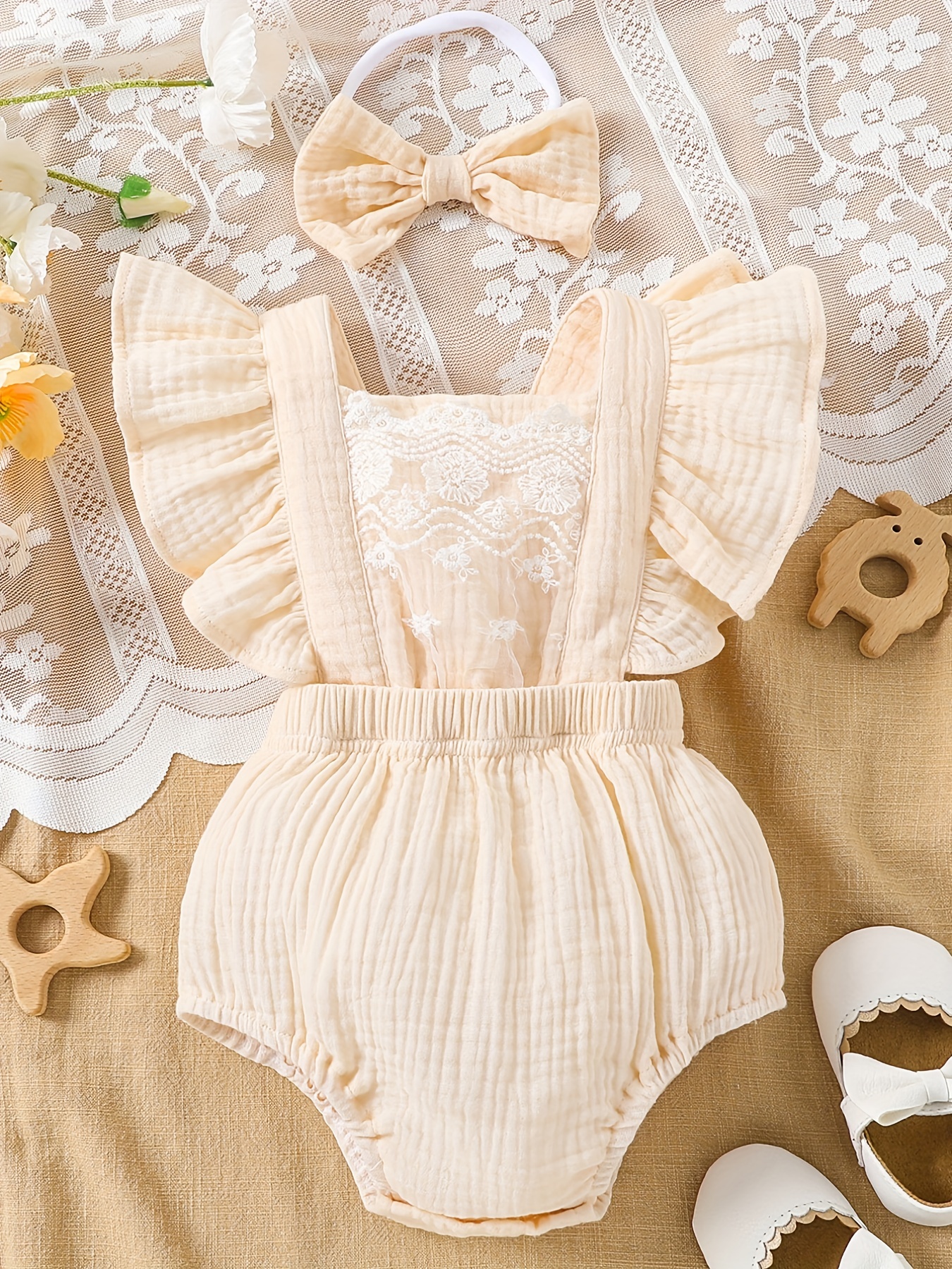 Lace store ruffle onesie