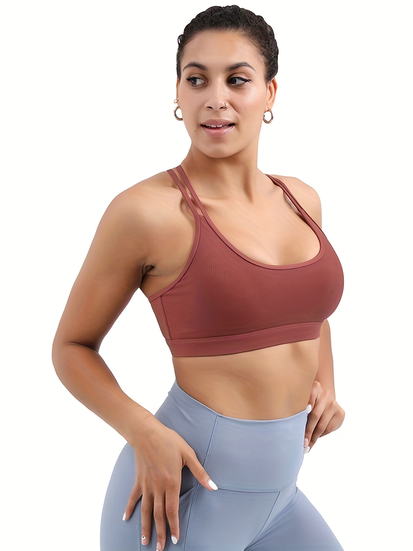  Brasier deportivo para mujer con espalda cruzada