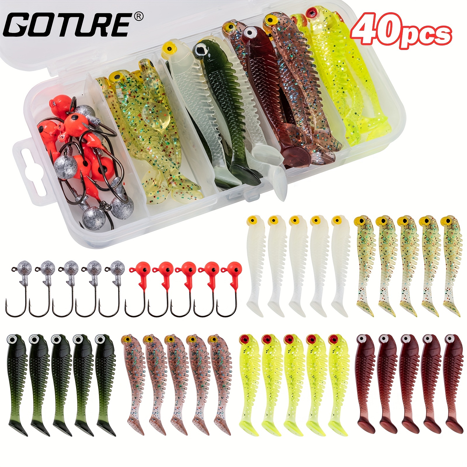 * Fishing Lure & Lead Head Jig Hook Set - Perfectly Tackled!