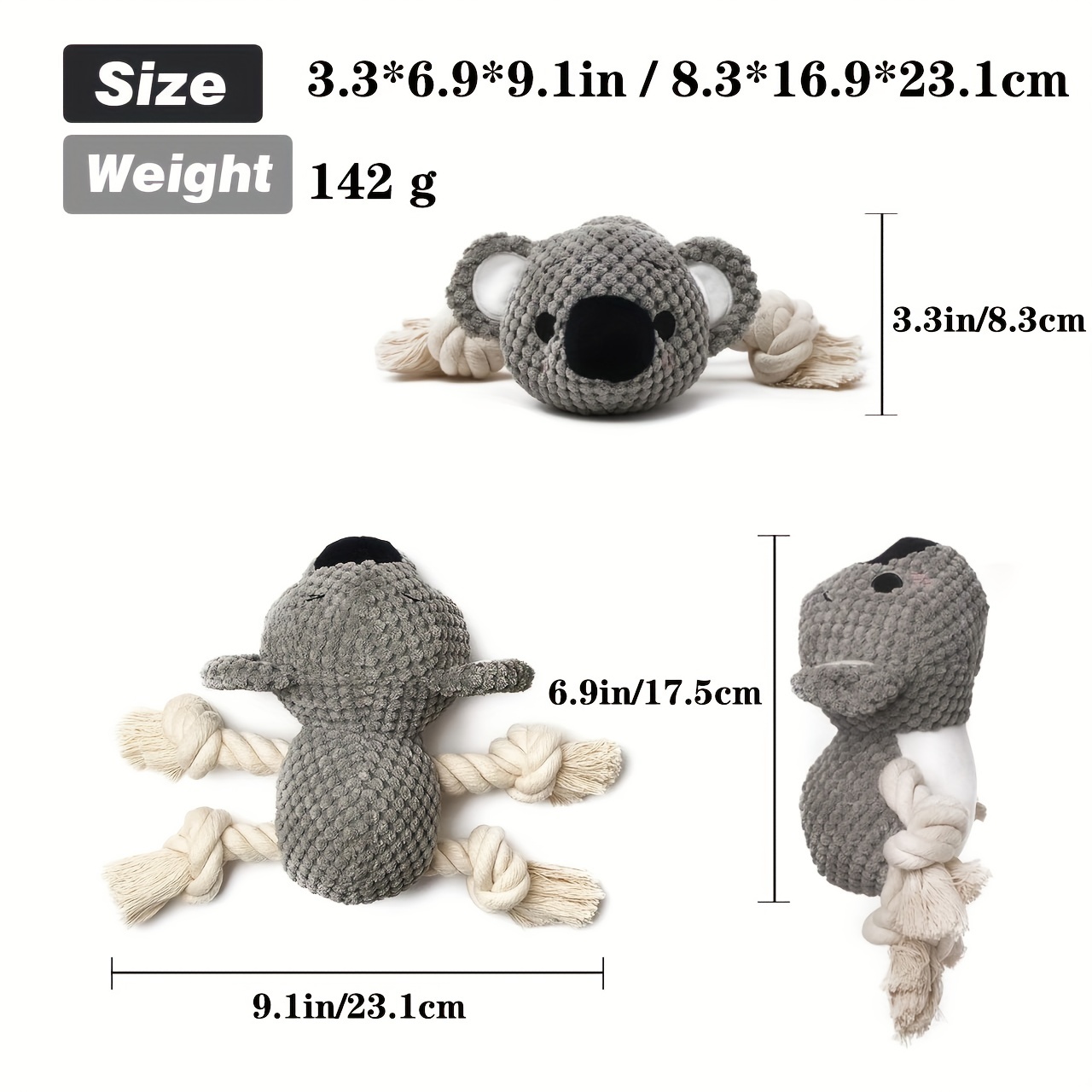 1pc Durable Koala Squirrel Design Chew Toy - Perfect For Interactive Pet  Grinding Teeth & Squeaking Fun!