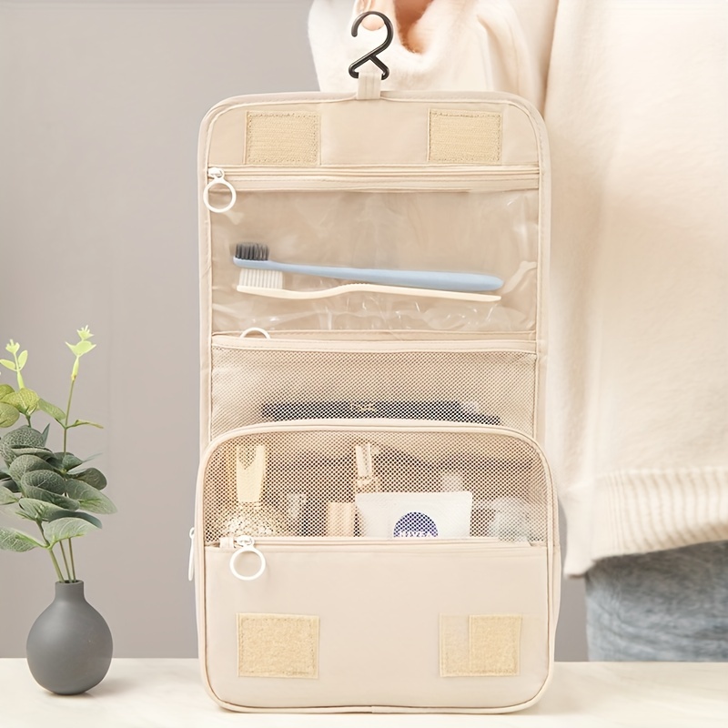 BAGSMART Neceser de viaje, neceser de viaje para mujer, bolsa de maquillaje  cosmética resistente al agua, organizador de viaje de gran capacidad para