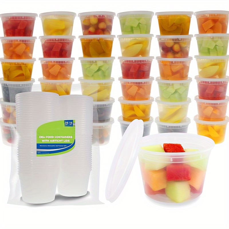 Bpa-free Plastic Deli Containers With Lids - Stackable, Leakproof,  Microwave, Dishwasher, And Freezer Safe - Perfect For Meal Prep And Food  Storage - Temu