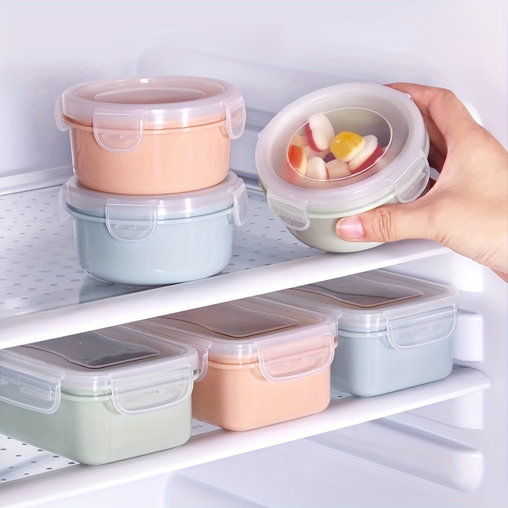 6pcs Food Storage Container, Plastic Food Containers with Removable Drain Plate and Lid, Stackable Portable Freezer Storage Containers - Tray to Keep
