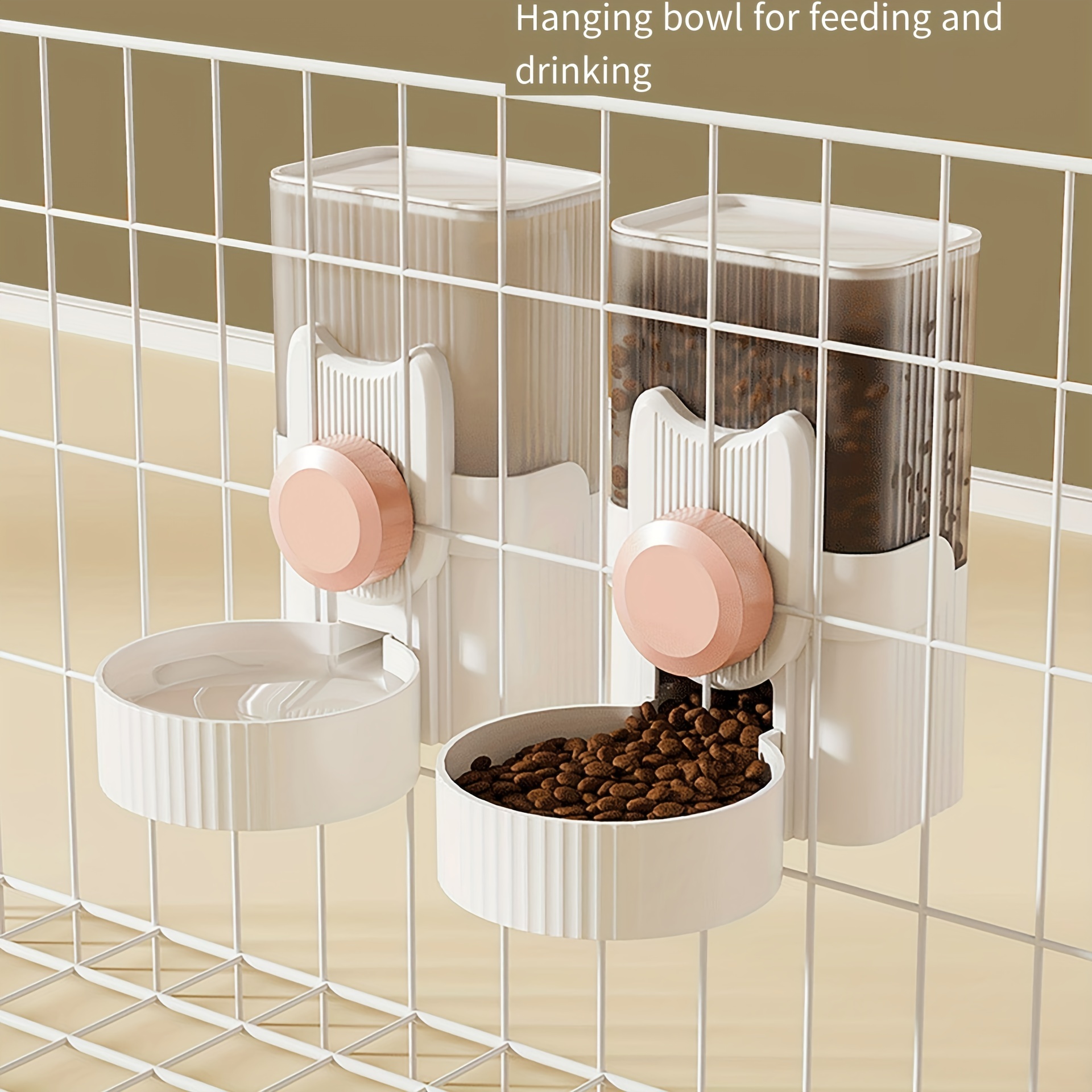 Pet Feeder Stainless Steel Food and Water Bowl with Wire Stand