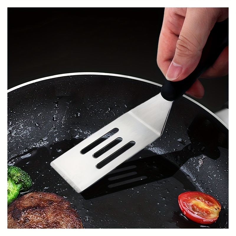 Pampered Chef Mini Serving Spatula Stainless Steel Black Handle