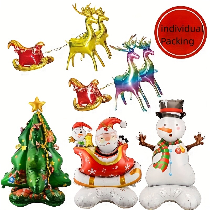 Inflatable Standing Christmas Aluminum Foil Balloon Snowman - Temu