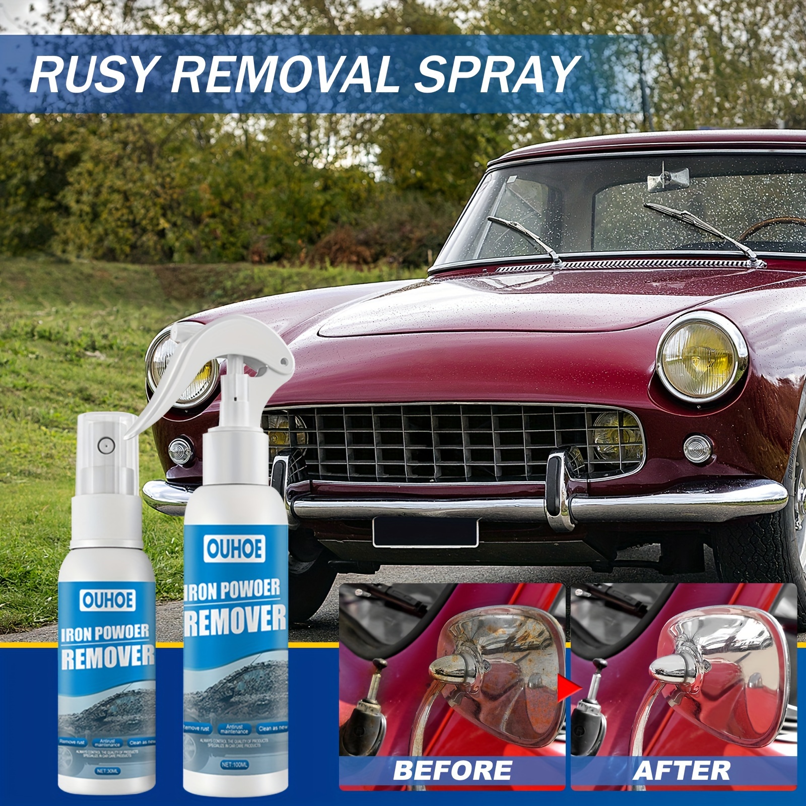 Car Rust Removal Spray Iron Powder Remover Multi - Temu