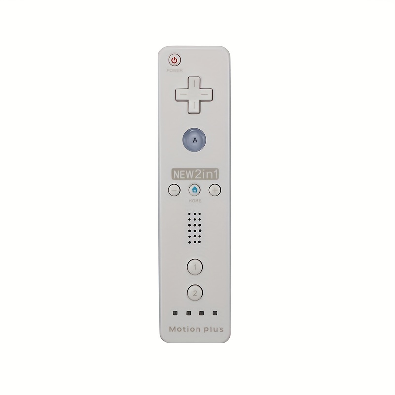 Wii Wireless Remote Gamepad Controller for Nintend Wii and Wii U, with Silicone Case and Wrist Strap(No Motion Plus),White