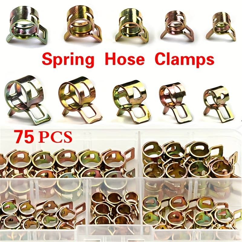 

75pcs Box Color-plated Zinc Hoop Ring, M6-10 Set 15 Each