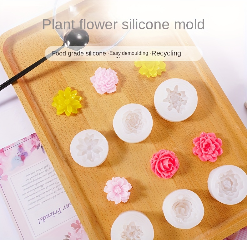 1pc Rose Resin Molds Resin Epoxy Rose Flower Silicone Molds The Rose Shapes  Silicone Moulds For DIY Home Wall Hanging Decor