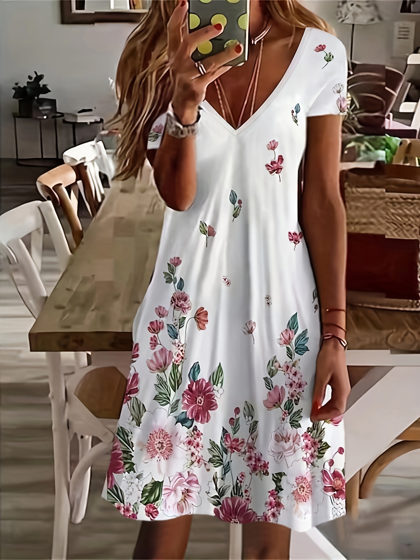  Vestidos para mujer, vestido floral de verano con