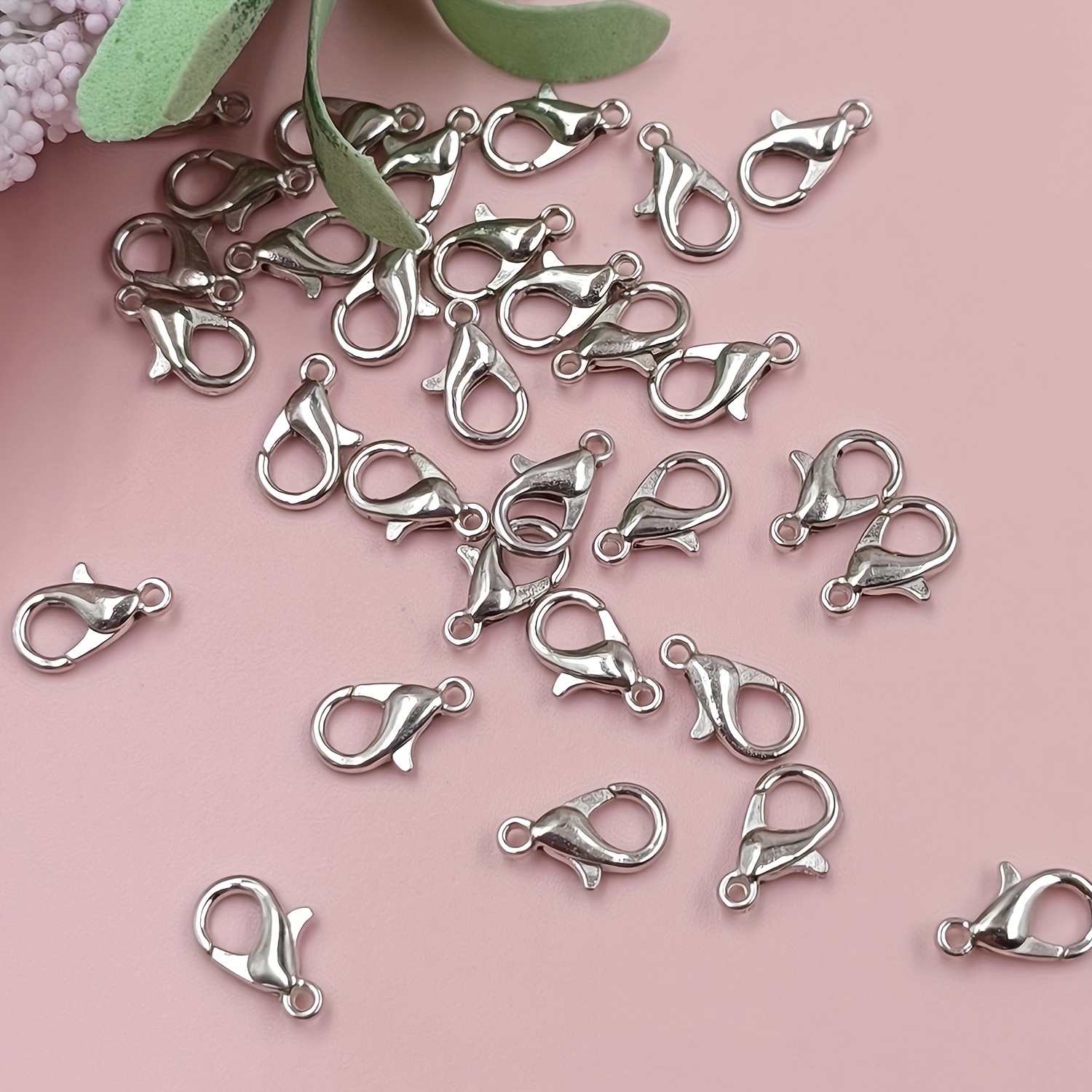 Stainless Steel Lobster Clasp - 30pcs 16mm Metal Lobster Clasps