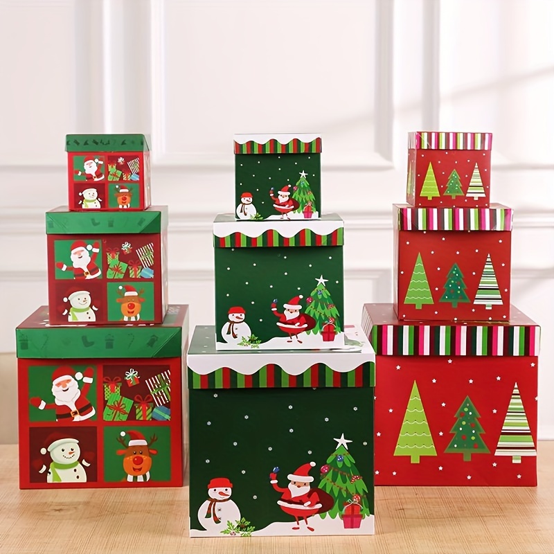 Christmas Stacking Boxes Christmas Nesting Gift Boxes - Temu