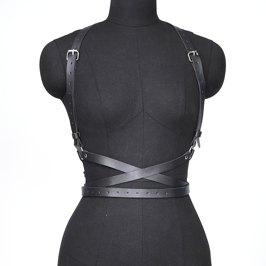 Pu Leather Chest Harness Belt Woman Body Harness Fashion - Temu
