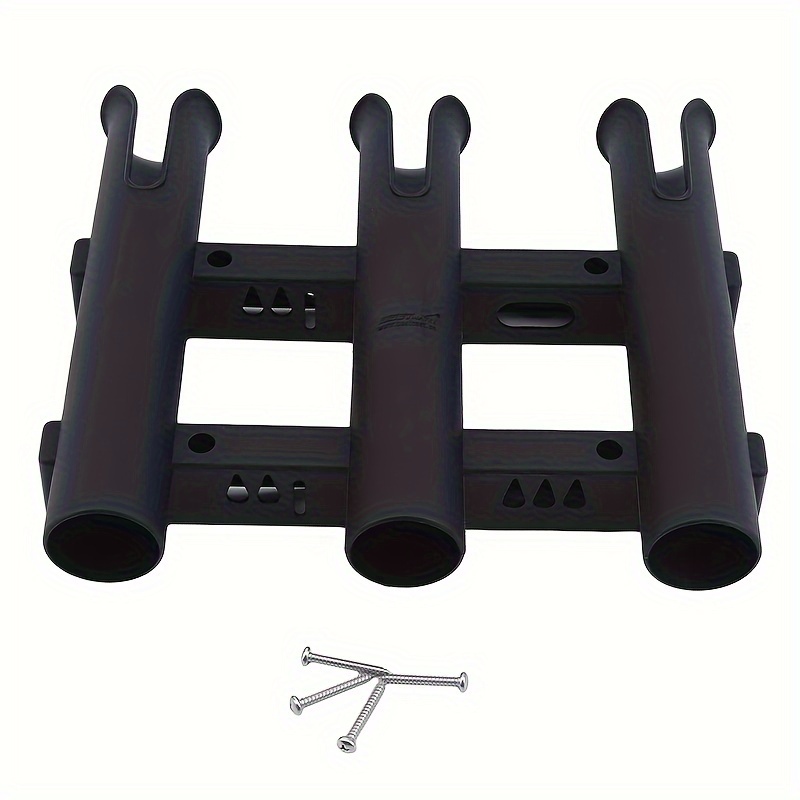 1pc 3 Tubes Plastic Fishing Rod Holder, Outdoor Fishing Rod Rack, Suitable  For Kayak Fishing, Fishing Supplies