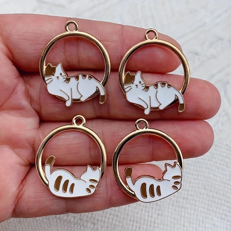 10pcs Colorful Cartoon Animal Charms for Jewelry Making Rabbit Dinosaur  Easter Egg Charms Pendants for DIY Necklaces Earrings