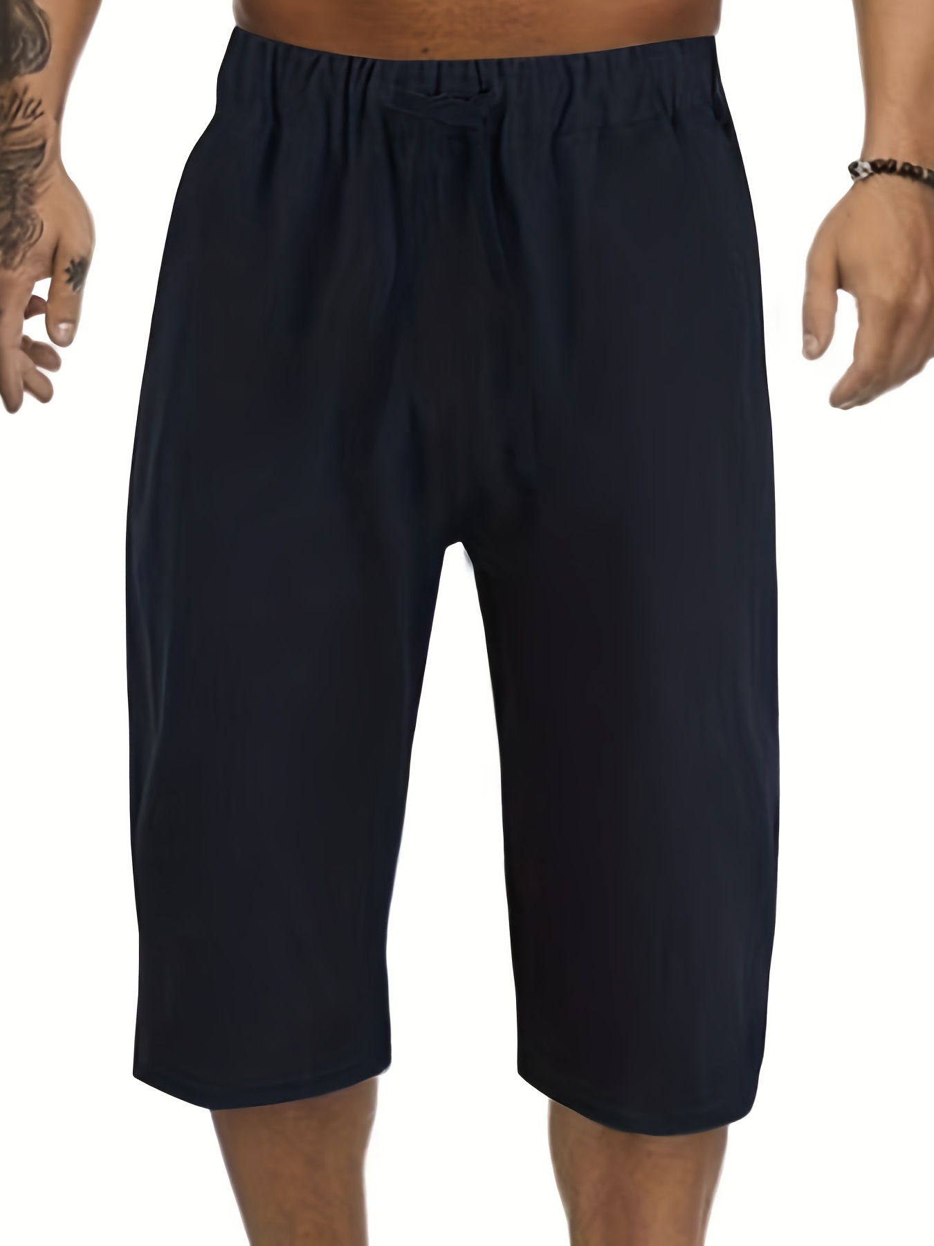 Cotton drawstring hot sale capri pants