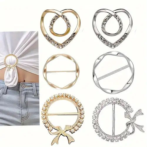 Alloy Metal T shirt Clip Ring Large Size T shirt Scarf Clip - Temu