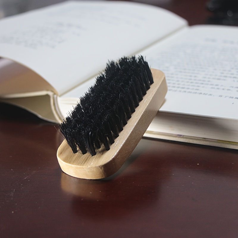 1pc Horse Hair Shoe Brushes, Cleaning Polishing, Leather Care Protecting  For Shoes Boots, Oil Polishing Cleaning Dust Brush