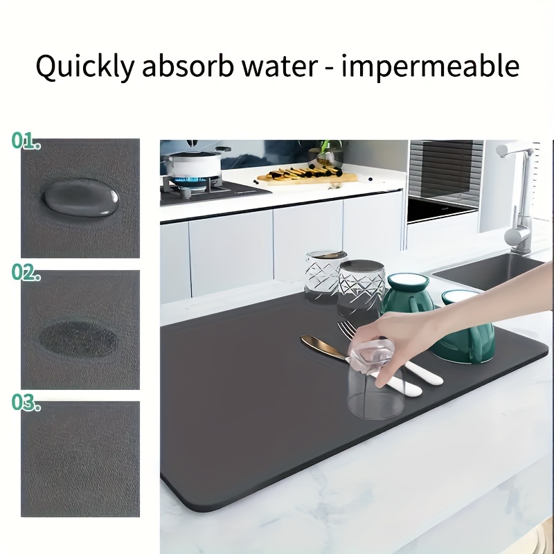 Kitchen Absorbent Drying Mat, Kitchen Water Absorbent Mat