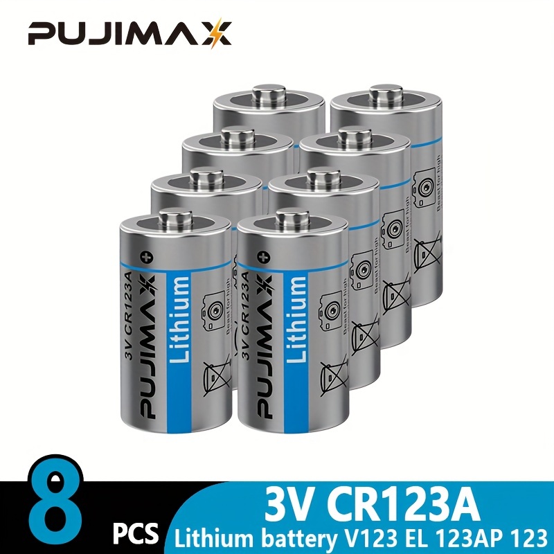 CR123A 3V Lithium Battery 1500mAh 2 Pack, 123 Batteries Lithium