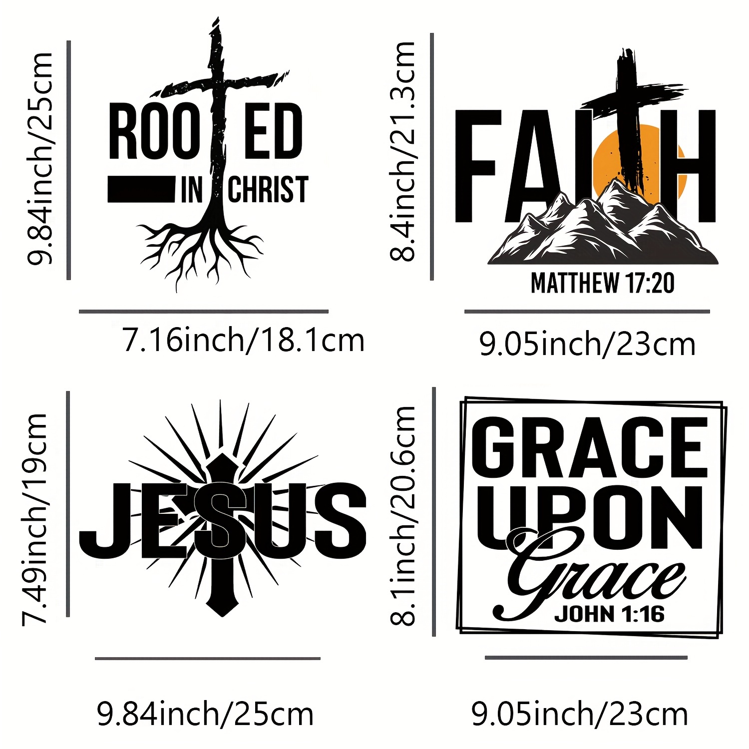 6pcs Jesus Designs Large Iron On Patches, Heat Transfer Stickers Iron On  Applique For Clothing T-Shirt