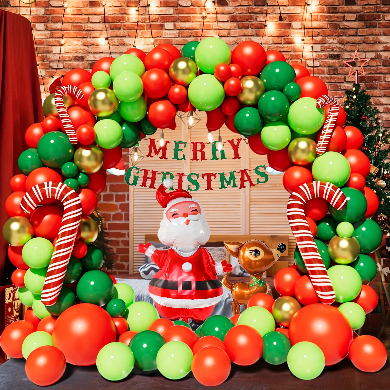 122 Piezas Kit Arco Guirnalda Globos Navidad Decoración - Temu Chile