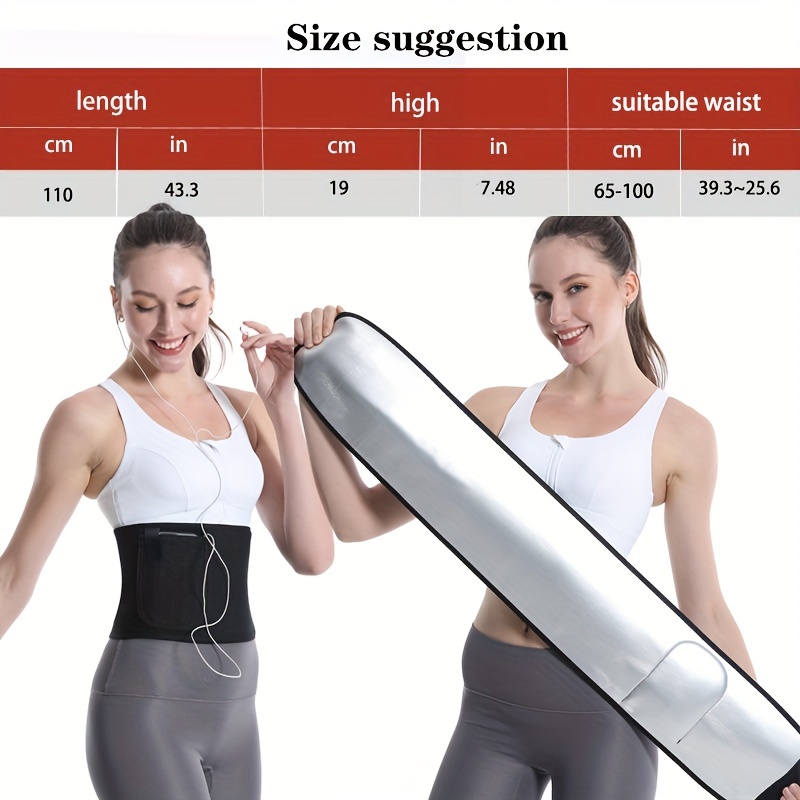 BestGO】Waist Trainer Trimmer Sweat Belt Slim Body Shaper Shapewear Women  Weight Loss Lumbar Shaper Workout Trimmer Belt