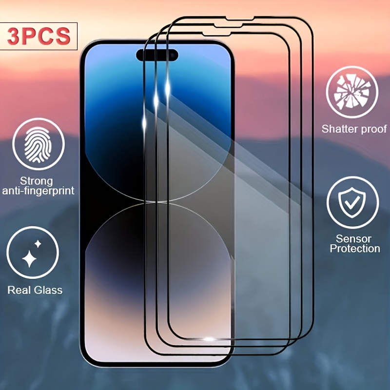 

3pcs For Iphone 15 Plus 15 Pro Max Hd Clear Cell Phone Tempered Glass Screen Protection Film For Iphone 14 13 12 11 Pro Max