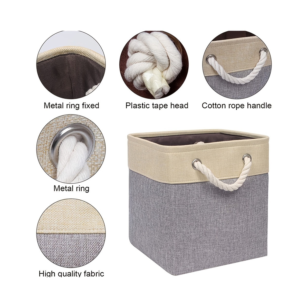 Cotton Canvas Storage Bin