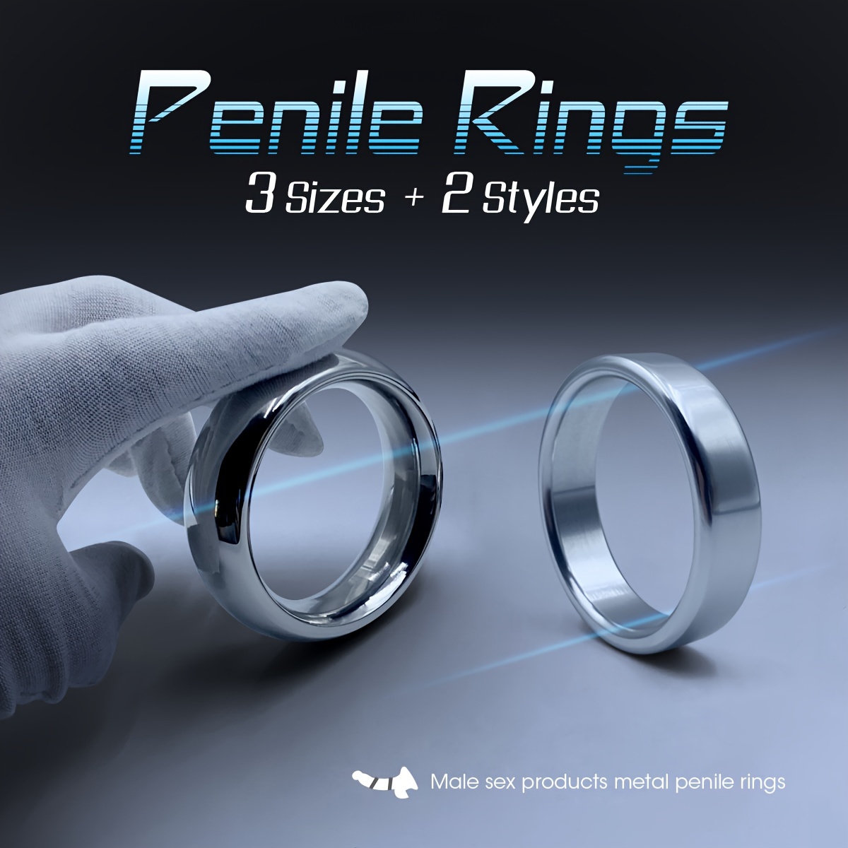 Metal Dildo Ring Weight Ball Exercise Testicle Stretcher Dildo Restraint  Lock Chastity Device Male Toys