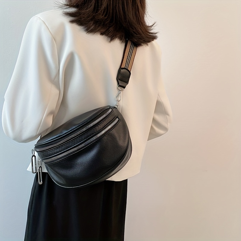 Women's Fashionable All-match Wide Shoulder Strap Crossbody Bag