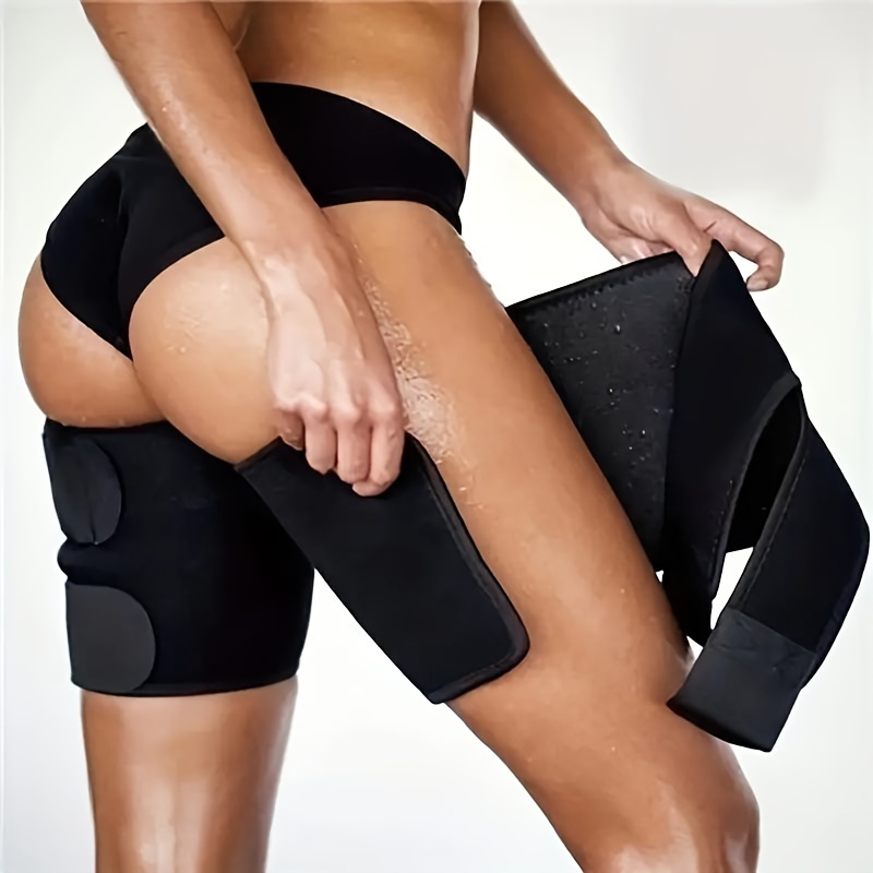 1pc Thigh Support Wraps, Adjustable Compression Neoprene Thigh Sleeve,  Upper Leg Brace For Women Men Pulled