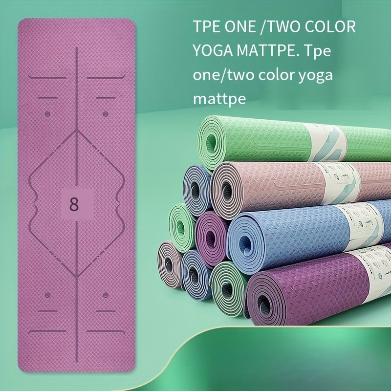 Yoga Mat Towel with Slip-Resistant Fabric and Posture Alignment Lines