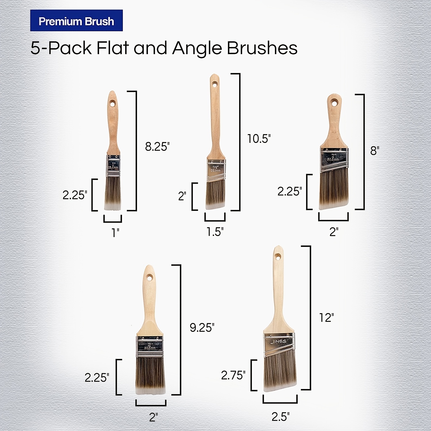 Thickened Natural Paint Brush Set Includes Decorative Small - Temu