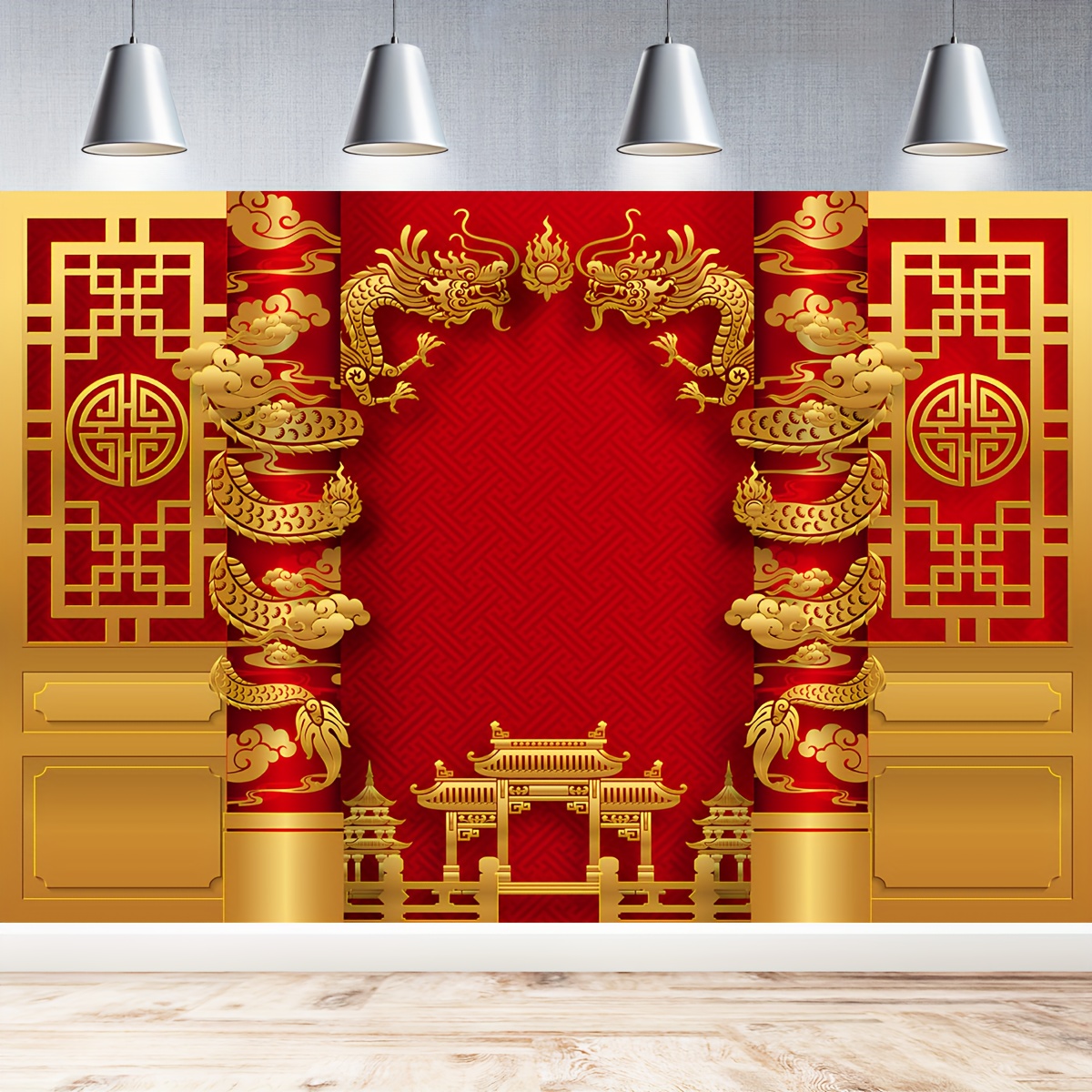 Lunar new year banner of chinese spring festival Vector Image