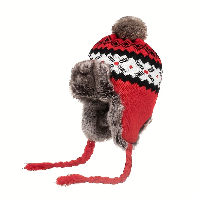 Autumn And Winter Protection Cap Plush Hat Outdoor Autumn And Winter Knit Cap