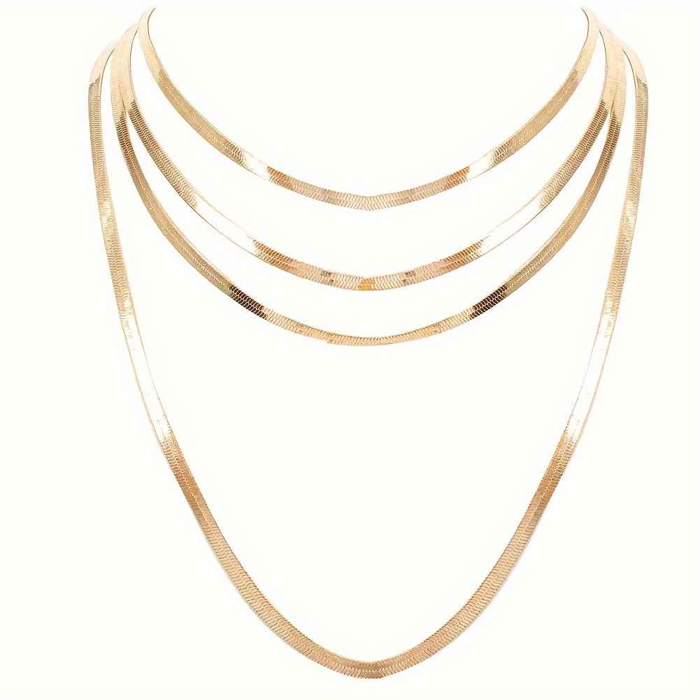 E-shop Mehrschichtige Vintage Easy Snake Bone Chain Halskette