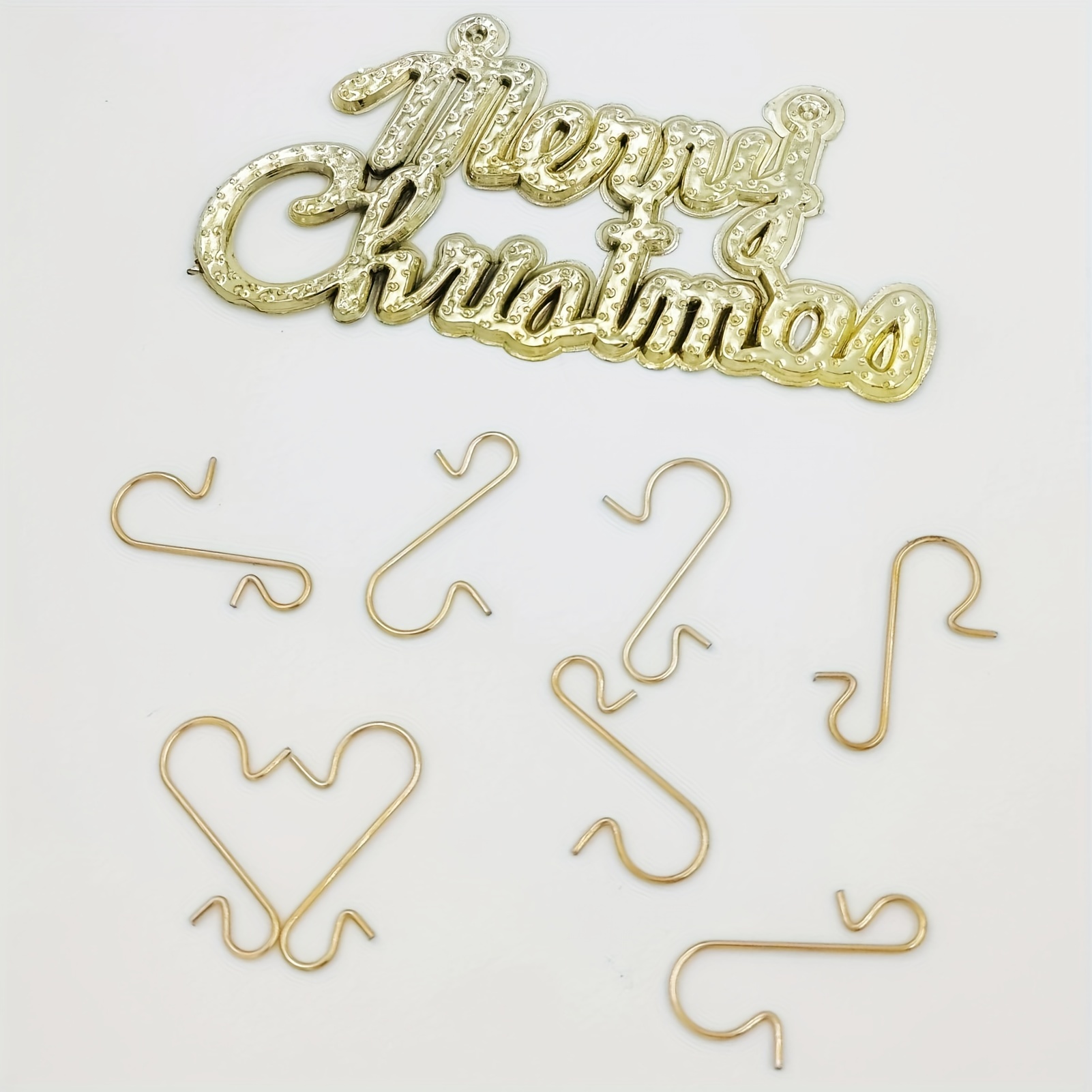 120PCS Christmas Ornament Hooks Christmas Tree S-Hooks Ornament Hanger  Metal Wire Hanging Hook for Christmas Tree Christmas Balls Party  Decorations